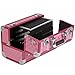 SHANY Premier Fantasy Professional Makeup Train Case Cosmetic Box Portable Makeup Case Organizer Jewelry storage with Locks, 3 Trays, Makeup Brush Holder and Cosmetics Mirror - Pink Diamond