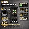 JCB Tradesman 3 4G and WiFi Rugged Feature Phone Waterproof With Whatsapp, Hotspot, Dual-Sim and Bluetooth - Black