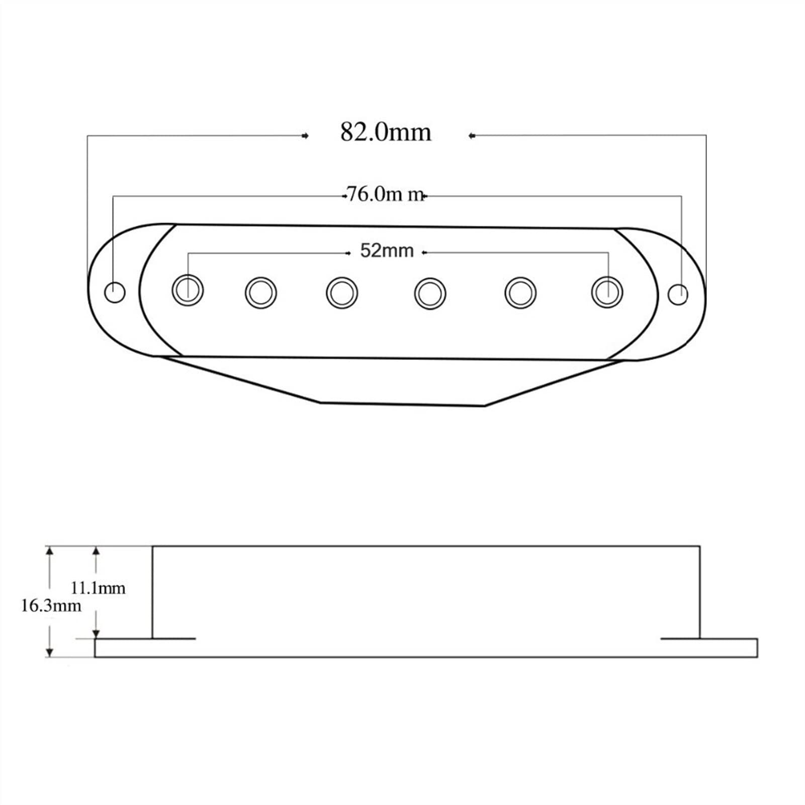 pastilla de guitarra eléctrica Vintage Escalonado De 5 Cuello De Recogida De La Guitarra Eléctrica De La Guitarra Eléctrica guitarra eléctrica pastillas
