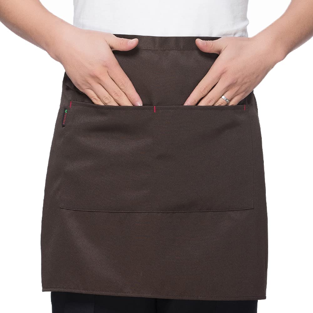 DNLKWGO Mens Womens Half Kitchen Cooking Apron Server Waist Aprons Waitress Half Aprons