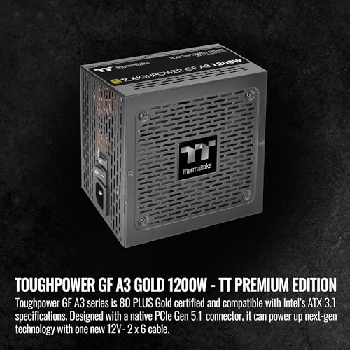 Image of Thermaltake Toughpower GF A3 850W, True 450W 12V-2x6 Connectors on PSU & NVIDIA RTX 50 Series, ATX 3.1 /PCI-E 5.1, 80+ Gold, SLI /Crossfire Ready Power Supply, PS-TPD-0850FNFAGU-L, 10 Year Warranty