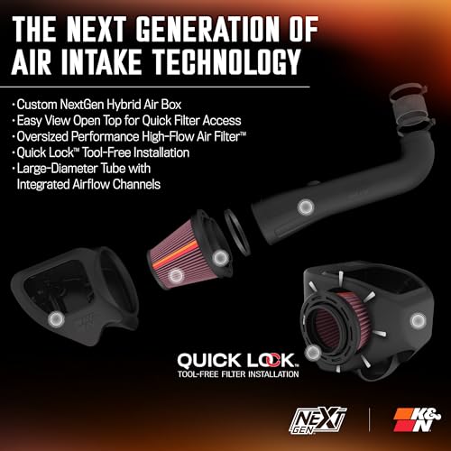 Image of K&N NextGen Cold Air Intake System: High-Flow Cotton Filter: Compatible with 2012-2018 JEEP: Wrangler, Wrangler JK, 50-1566