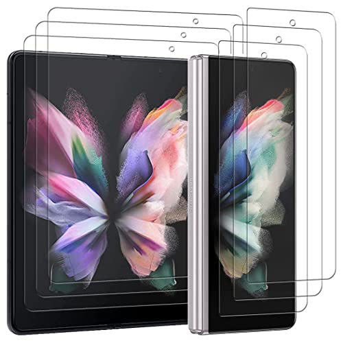 Tonvizern Compatible for Samsung Galaxy Z Fold 3 5G Flexible TPU Screen Protector Film [3 Pack Front and 3 Pack Inside] [High Definition] [Bubble Free] [Anti-scratch][Not Glass][Full Coverage]