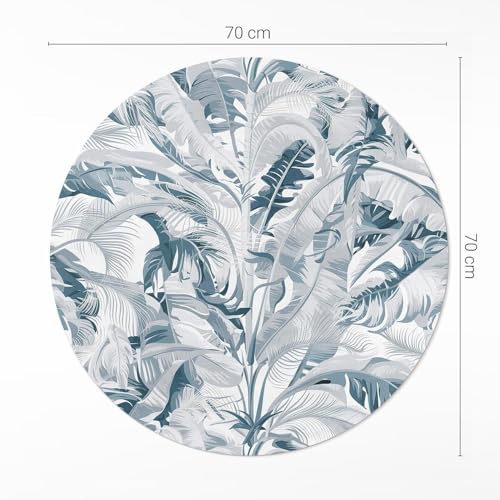 Tapis en vinyle ø70 cm résistant aux rayures de sol et imperméable - 4