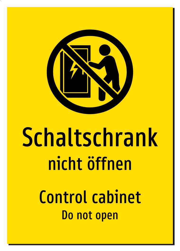 62872-DEEN-S-13 | Schaltschrank/Control cabinet Schild zweisprachig
