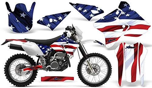 AMR Racing MX Dirt Bike Graphics kit Sticker Decal Compatible with Yamaha Suzuki DRZ 400 S SM 2000-2018 - Stars and Stripes