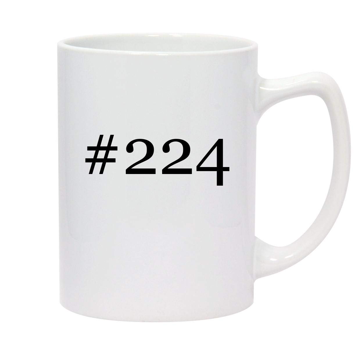 #224-14oz Hashtag White Ceramic Statesman Coffee Mug