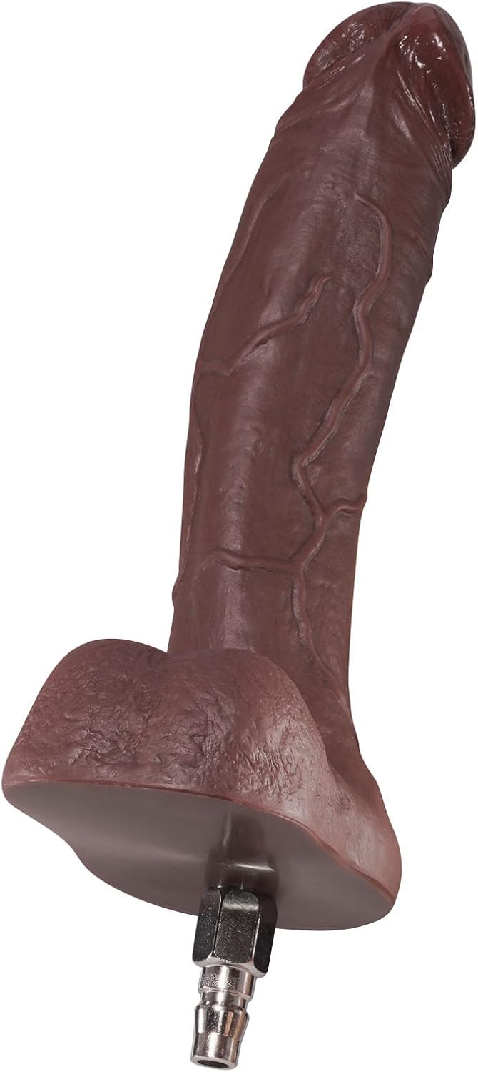 Sex Machine Attachments,9in Realistic Dildo Machine with Quick Air Connector,Silicone BBC Dildo Sex Machine,Adult Sex Toy for Thrusting Sex Machine