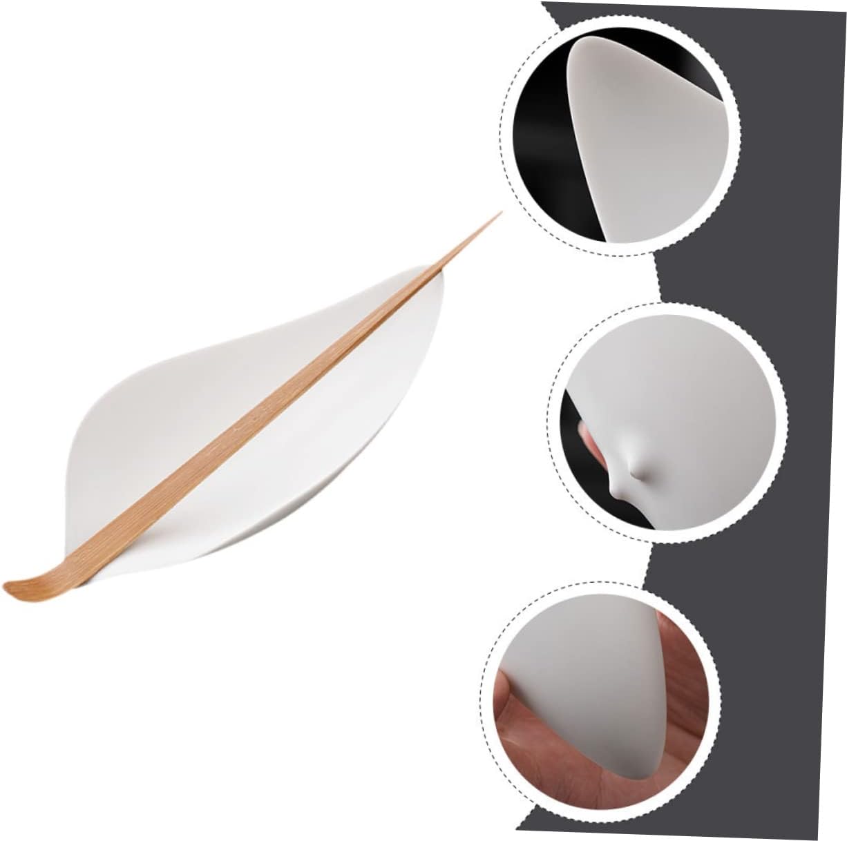 1set Delicate Ceramic Tea Scoop for Loose Tea Multi-functional Measuring Spoon Easy to Clean Compact Design for Home Use