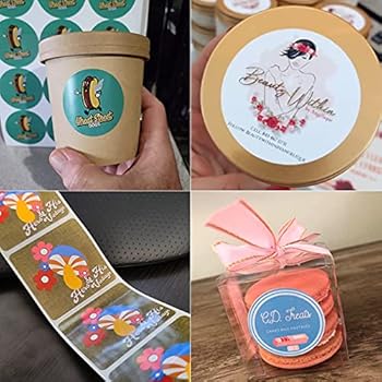 300pcs Custom Stickers for Business Logo Cheap , Customized Design Your Own Personalized Product Labels Print Glossy Round Promote The Company Brand ...