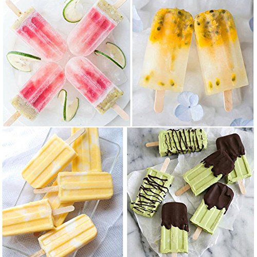 Molde para sorvete de picolé de silicone com 10 células Alician para sorvete e pirulito com tampa br