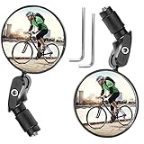😍Geeignet für Meisten Fahrräder: Der Fahrradlenker Spiegel kann auf linke Seiten befestigt werden oder rechte Seite. Passend für Lenker mit 17.4 mm – 22 mm (Innendurchmesser), kompatibel sein mit 90% Fahrrädern. Ideal für eine Vielzahl von Fahrrädern wie Rennrad, Mountainbike, BMX, Citybike, Motorrad, E-Bike usw.