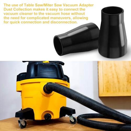 UYZO Table Saw Vacuum Adapter For Dewalt DWE7491RS Fits for Connecting 2 1/2\" Table Saw Outlet to 1 7/8\" Shop Vac Hose, replacement for Dewalt Dust Collector Accessories - Thumbnail 4