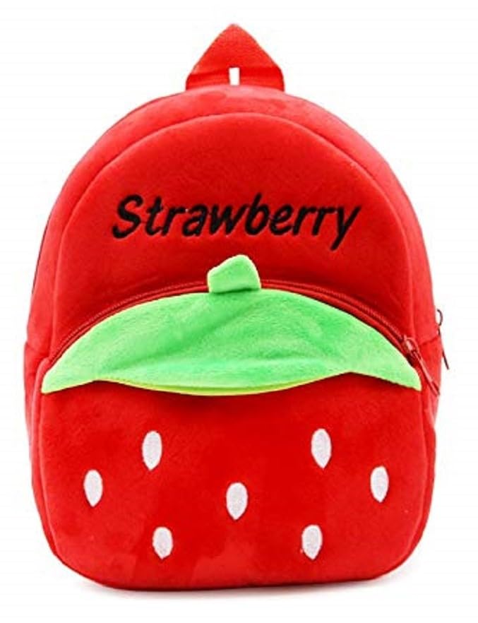 Image of blue tree Cute Boy's and Girl's Plush Bag Medium Quality Full Embroidery Designs Mini Travel Backpack Mango (Mango-Stawberry)
