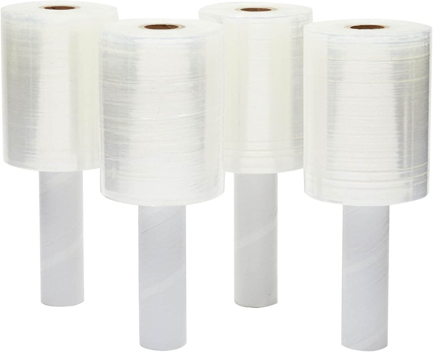 4 Pack Stretch Wrap, 5" by 1000 ft per Roll, Thick Clear Cling Film for Packing Moving Furniture : Office Products