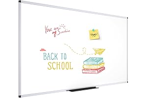 VIZ-PRO Dry Erase Board/Whiteboard, 72 x 40 Inches