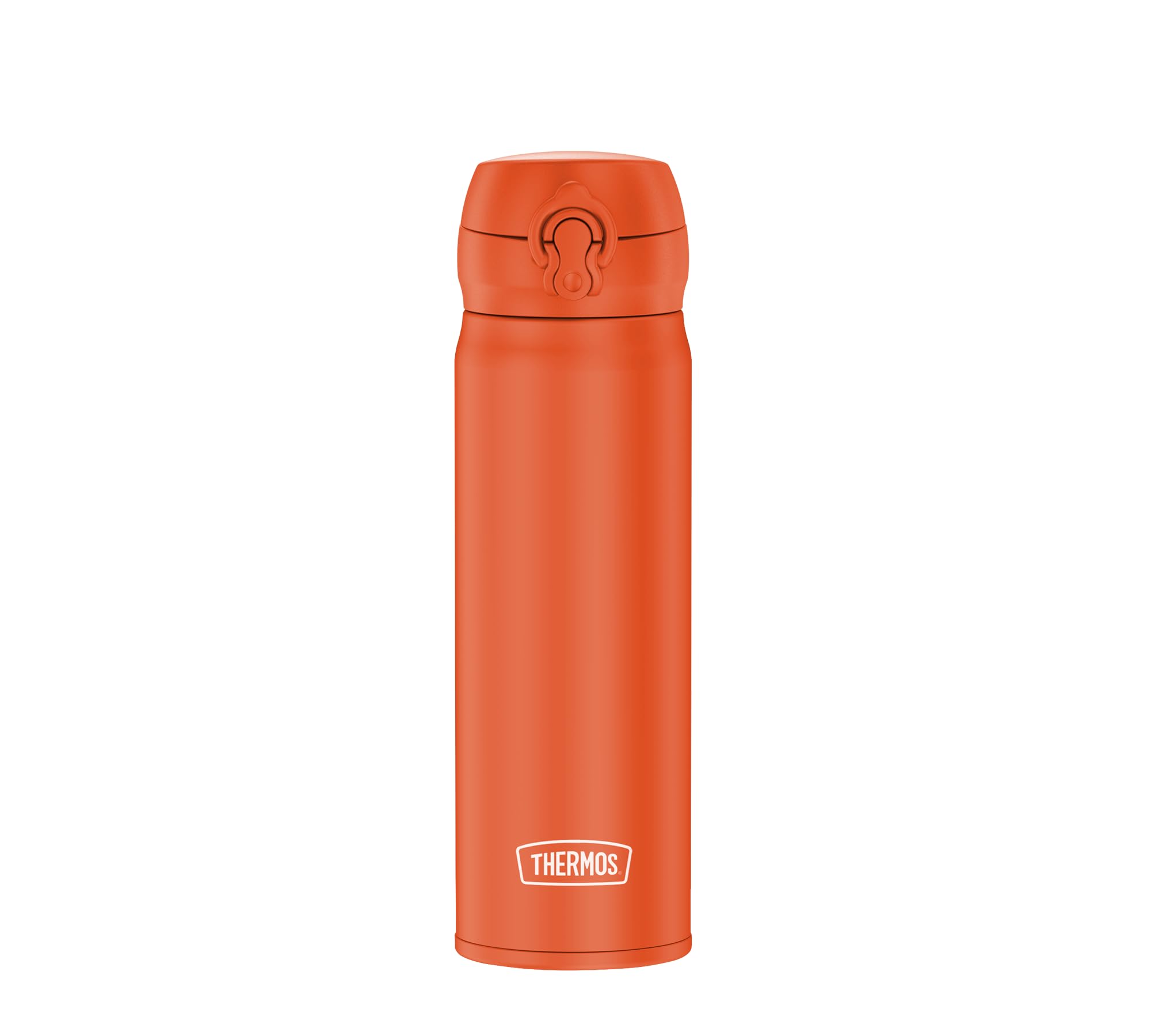 THERMOS Bouteille isotherme, en acier inoxydable, 0,50 l, orange brillant mat, 10 h chaud/20 h froid, entièrement étanche, pour eau, thé, boissons calmes