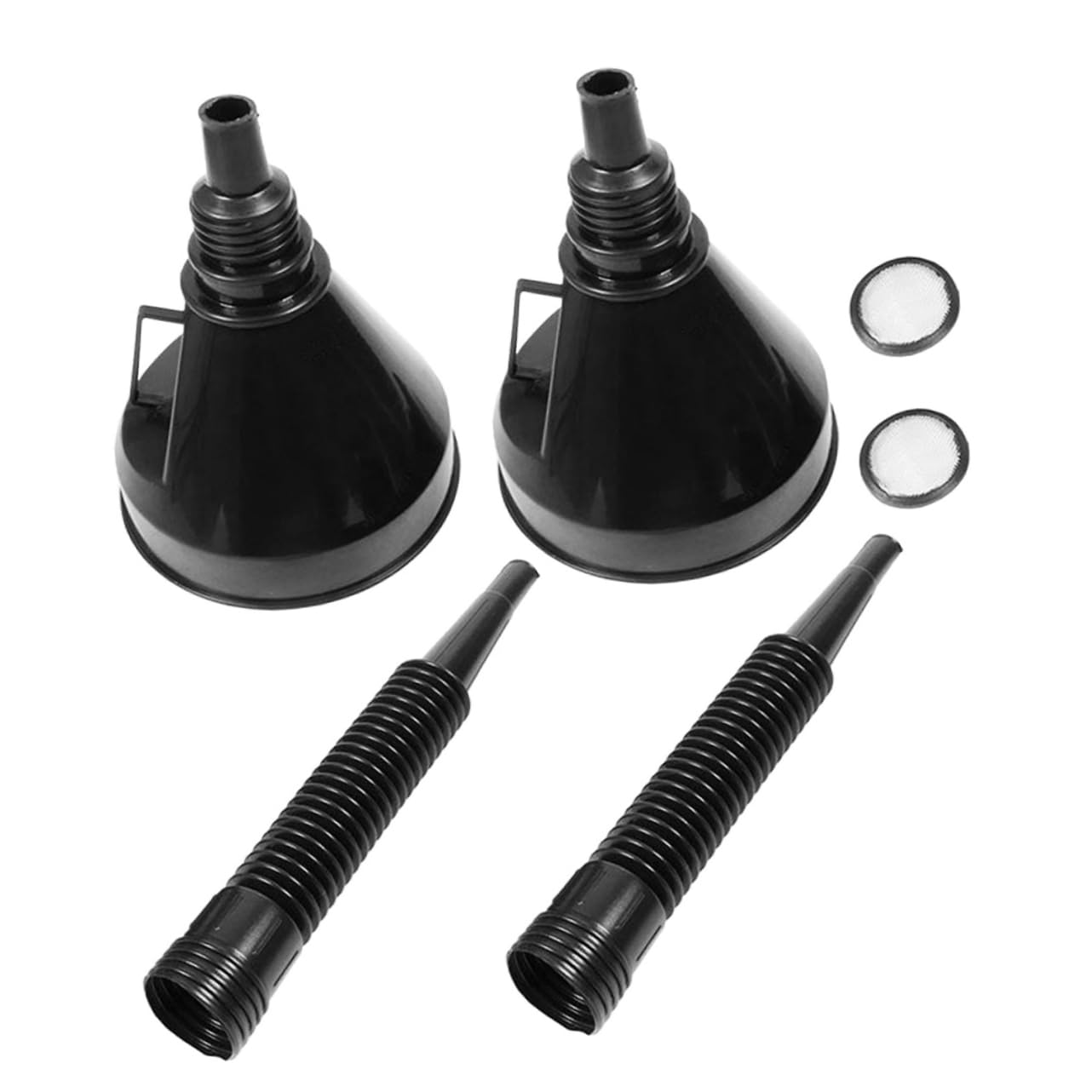 2 Piezas Embudo de Aceite para Motocicleta y Automóvil Embudo de Transmisión de Combustible Unidades Incluye Filtro