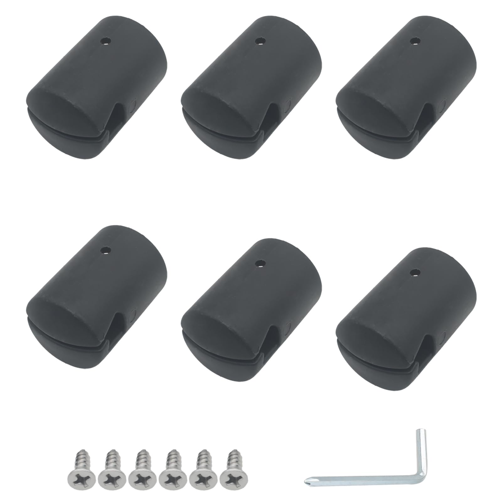 OZXNO 6 Pcs Trampoline Enclosure Pole Cap (32mm) 1.26 Inch Trampoline Enclosure Post Caps for Flat Steel Sheet Top Ring System