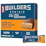 CLIF BUILDERS Protein Bars - Chocolate Peanut Butter Flavor - 20g Plant Based Protein - Gluten Free - Non-GMO - Low Glycemic - No Artificial Sweeteners - 2.4 oz. (6 Pack)