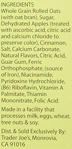 Trader Joe's Apple & Cinnamon Naturally Flavored Instant Oatmeal