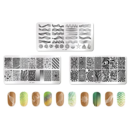 ネイルプレート Amazon | KADS ネイルスタンププレート 4枚セット 幾何学模様