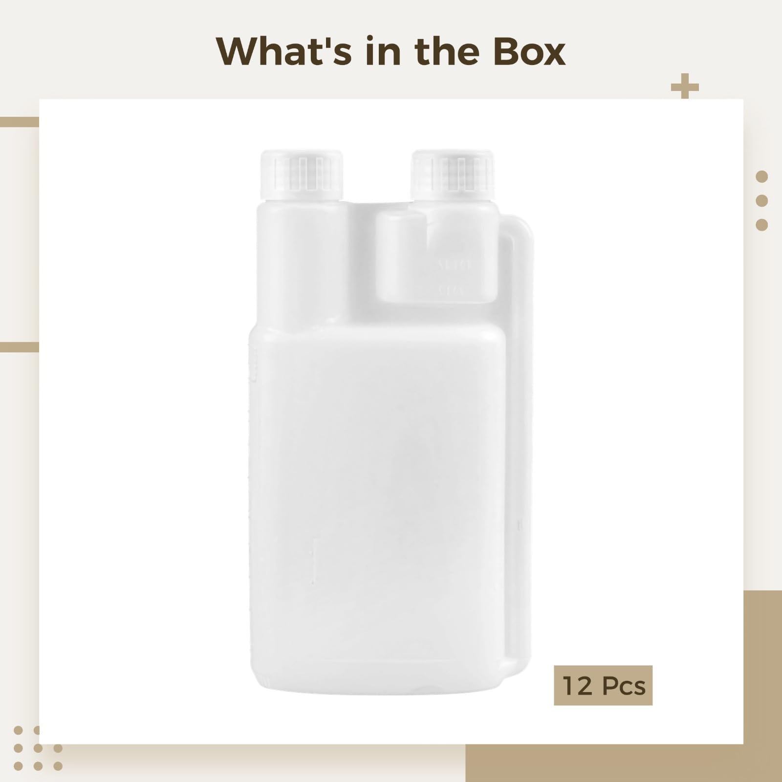 Doppelhalsflaschen, Kunststoff-Messflaschen, 480 ml + 28 ml Fassungsvermögen, perfekt für Outdoor-Aktivitäten, tragbares und starkes Design für Likör, 12 Stück