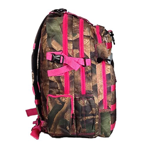 Mochila de senderismo camuflada digital 21 pulg rosa miniatura 7