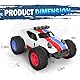 Kizeefun Ferngesteuertes Auto, 2.4Ghz 1/20 RC Auto Geländewagen 20 km/h Alle Gelände, Elektrisches Spielzeug, Offroad mit 2 AKKU 50min Spielzeit und LED Scheinwerfer, Geschenk für Kinder
