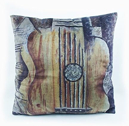 Digital Print Picasso Abstract Oil Painting Guitar I love Eva High End Velvet Cushion Cover Pillow Case Throw Soft And Fine