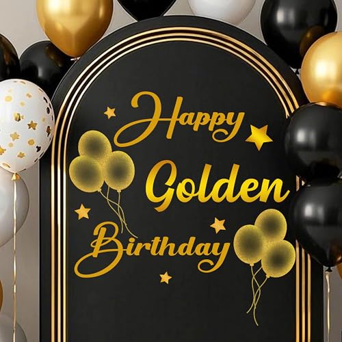Happy Golden Birthday Decal Sign para decoración de pared