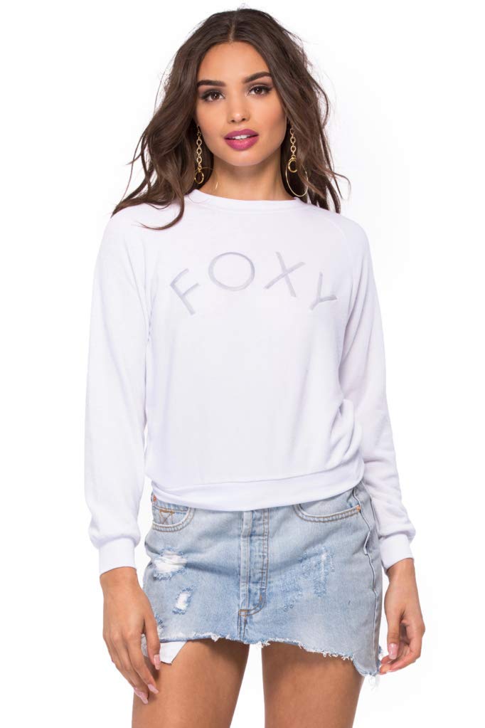 Wildfox Foxy Junior Sweatshirt White
