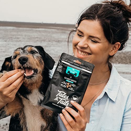 Tales & Tails - Hunde Leckerlis aus 100% isländischem Dorsch | Natürlich, Zuckerfrei, Getreidefrei, reich an Omega 3 | Kausnack Icebarks „Ich dreh Dorsch | 5 x 70g Tüten Hundesnack