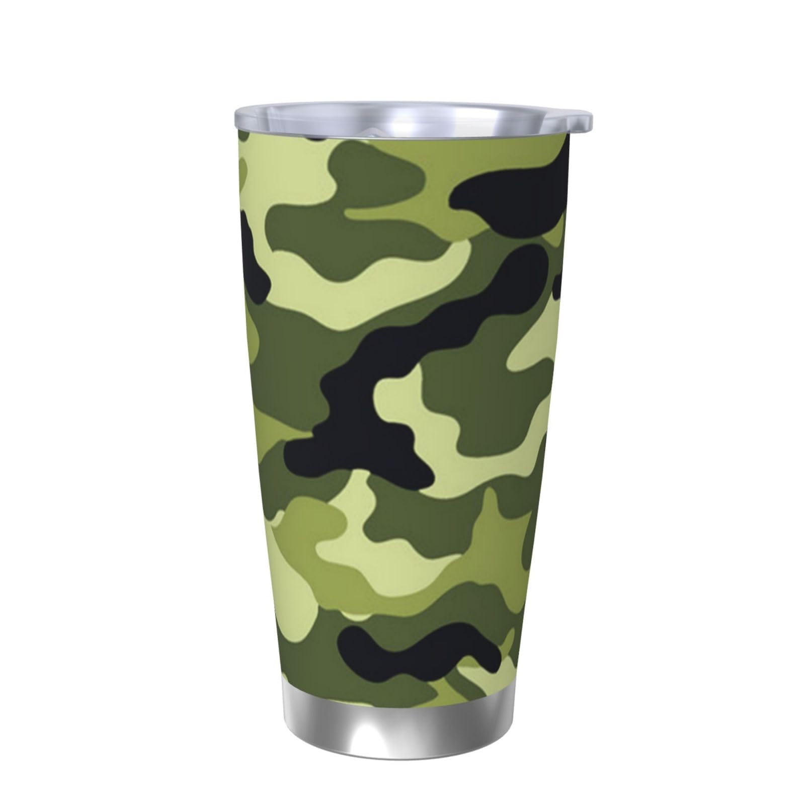 Tazza portatile dell'acciaio inossidabile della tazza dell'automobile della tazza dell'automobile stampata verde di camo 20oz