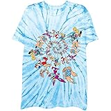 Nickelodeon Mens 90's Classic Shirt - Tie Dye Rugrats, Reptar, Ren & Stimpy, and Hey Arnold -...
