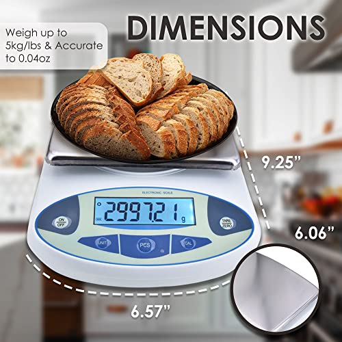 Browse N Buy Lab Scale Digital Analytical High Precision Scale For Laboratory Balance Scale, Jewelry Scale, Scientific Scale 0.01G Accuracy 5000G, 0.01G Lcd Display 110V #TOP1
