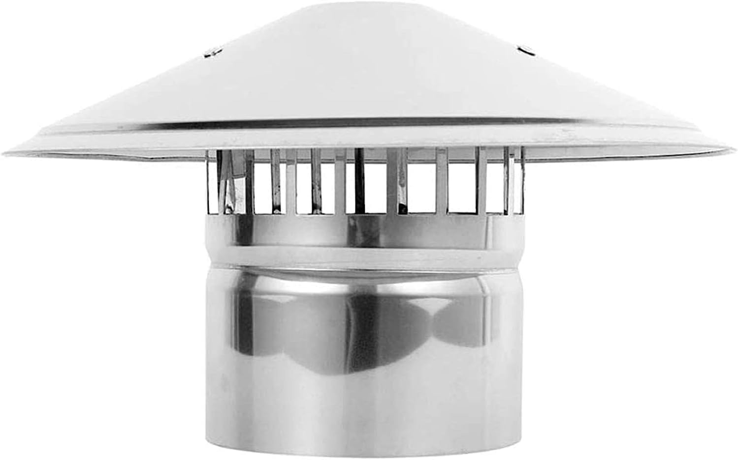 Stainless Steel Chimney Cap,Roof Windproof Rain Cap Mushroom Shaped Hood Kitchen Hood Exhaust Pipe Smoke Cap, Chimney Cowl Cap (150mm)