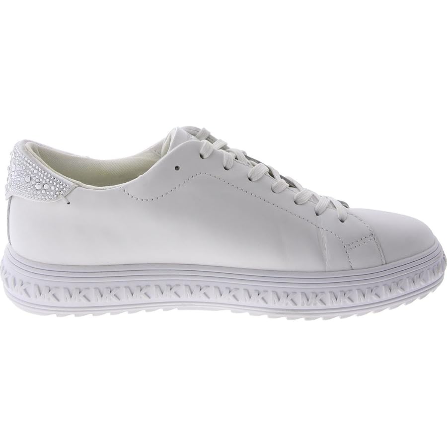 Amazon.com | Michael Kors Grove Lace-Up Optic White 6 M