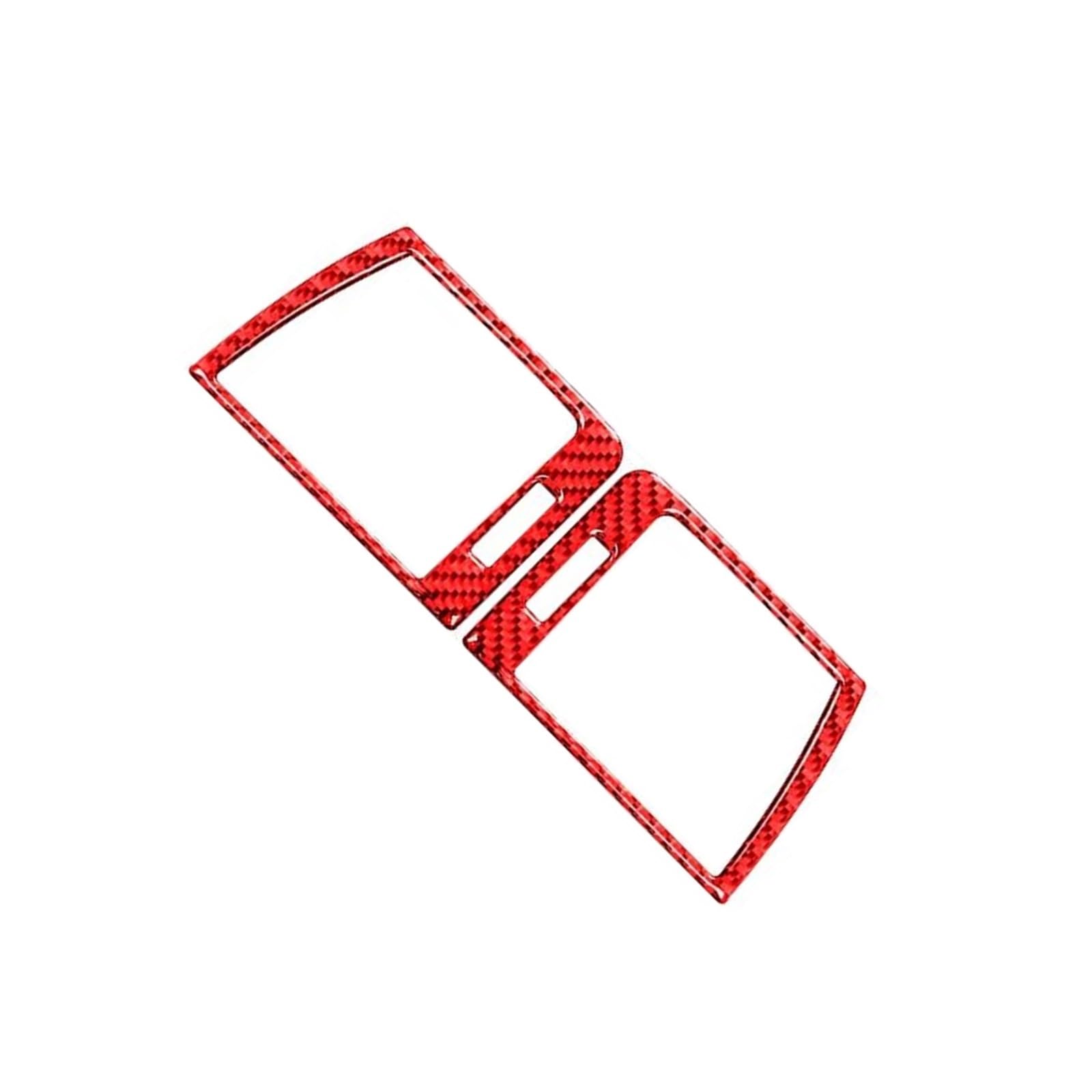 Car Dashboard Panel Left Right Air Vents Trim Frame Cover Stickers for 3 Series E46 1999-2004 OOPUHKSY(Red)