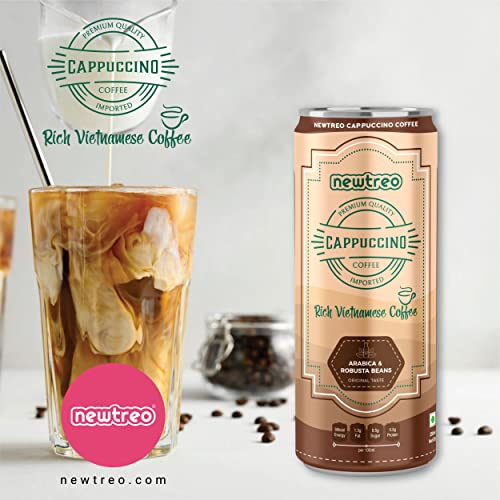 Newtreo Vietnamese Coffee | 2 x Caffè Latte, 2 x Espresso & 2 x Cappuccino Coffee Combo I Arabica & Robusta Beans | Premium Coffee Drink | Imported from Vietnam | 6 x 250ml cans - Image 4