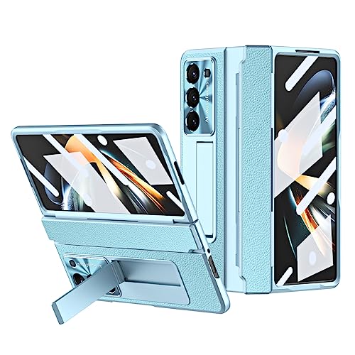 Coque Samsung Galaxy Z Fold 5 avec protecteur écran intégré bleu