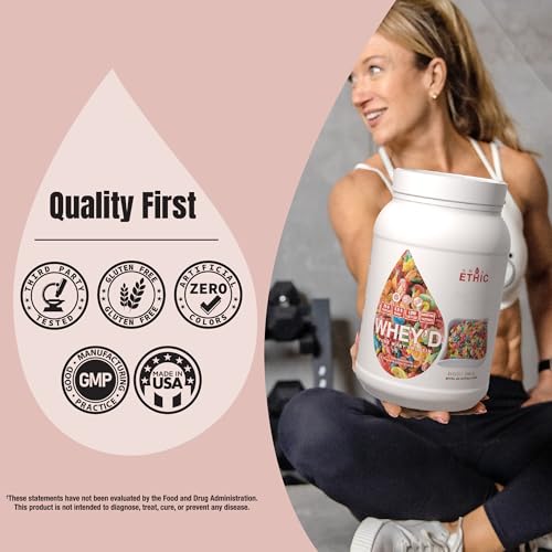 Image of Sweat Ethic Whey'd Protein Powder, 25 G Whey Protein Blend with Concentrate (30 Ounce, Frooty Cereal)