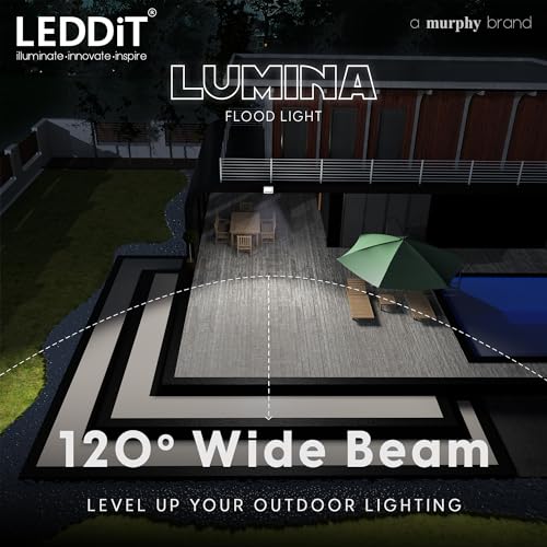 Image of Lumina 50W Waterproof LED Flood Light, IP65 Rated Outdoor Light with 2.5 Year Warranty Pack of 4 (Cool White, BIS Approved)