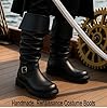 Cutecrop Medieval Pirate Boots Men Gothic Renaissance Boots Vintage Viking Leather Shoes for Halloween Pirate Costume Cosplay, Black, 12 #3