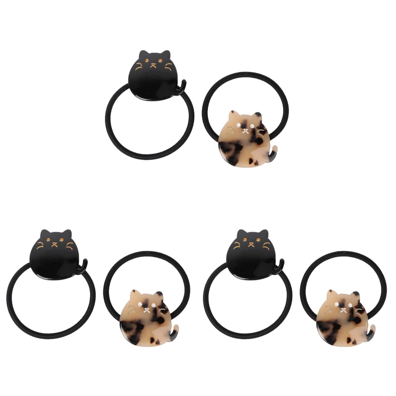 FRCOLOR Cat Hair Ring Elastic Ponytail Holders Set Cute Hair Accessories for Girls and Women Lightweight Styling Bands for Everyday Use and Kids Photos