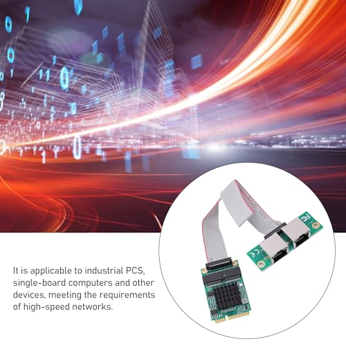 Adaptador Mini PCIe Gigabit Ethernet de doble puerto RJ45 con controlador I350 para PCs industriales y computadoras de placa única miniatura 3