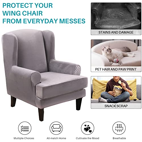 Wingback Chair Cover 2 Piece Set - Image 4