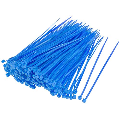 small blue zip ties - URBEST 1000 Pcs Self Locking Wire Cable Zip, Tie Fasten Wrap 6 Inch Nylon Zip Tie (Blue)