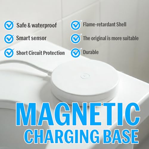 Image of 2 Pin 240V Model 3768 Replacement Charger Base Compatible with Braun Oral B iO Series 7 Series 8 Series 9 Electric Toothbrush, Magnetic Travel Charging Base - Travel Friendly