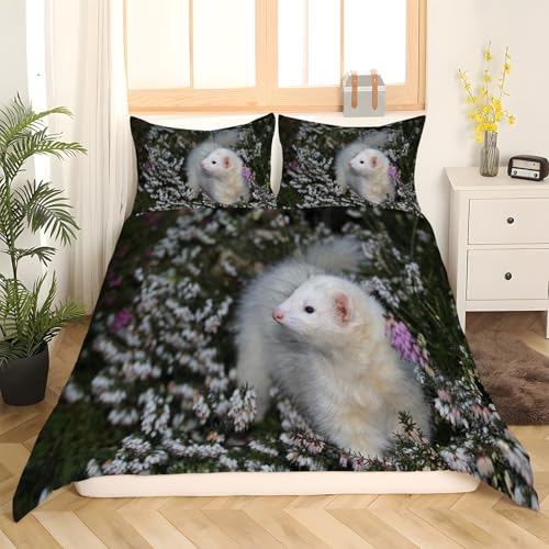Housse de couette 160x200 hermine avec 2 taies d'oreiller microfibre - 3